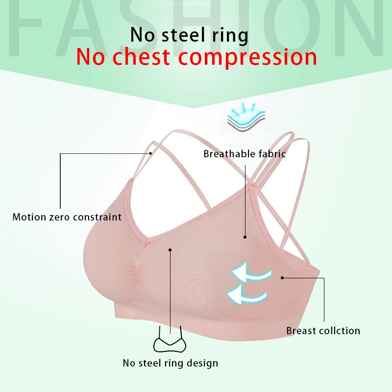 

HIVOF sling beauty back sexy underwear, seamless sports bra without steel ring, girl tube top bra