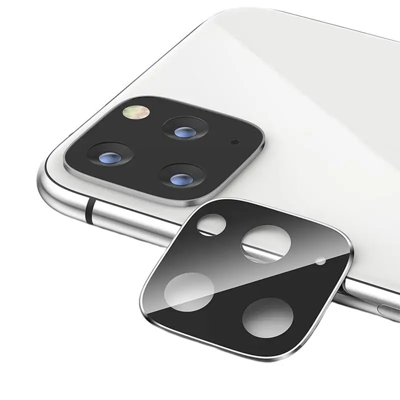 Защитное металлическое кольцо для объектива камеры + закаленное стекло iPhone 11 Pro XS