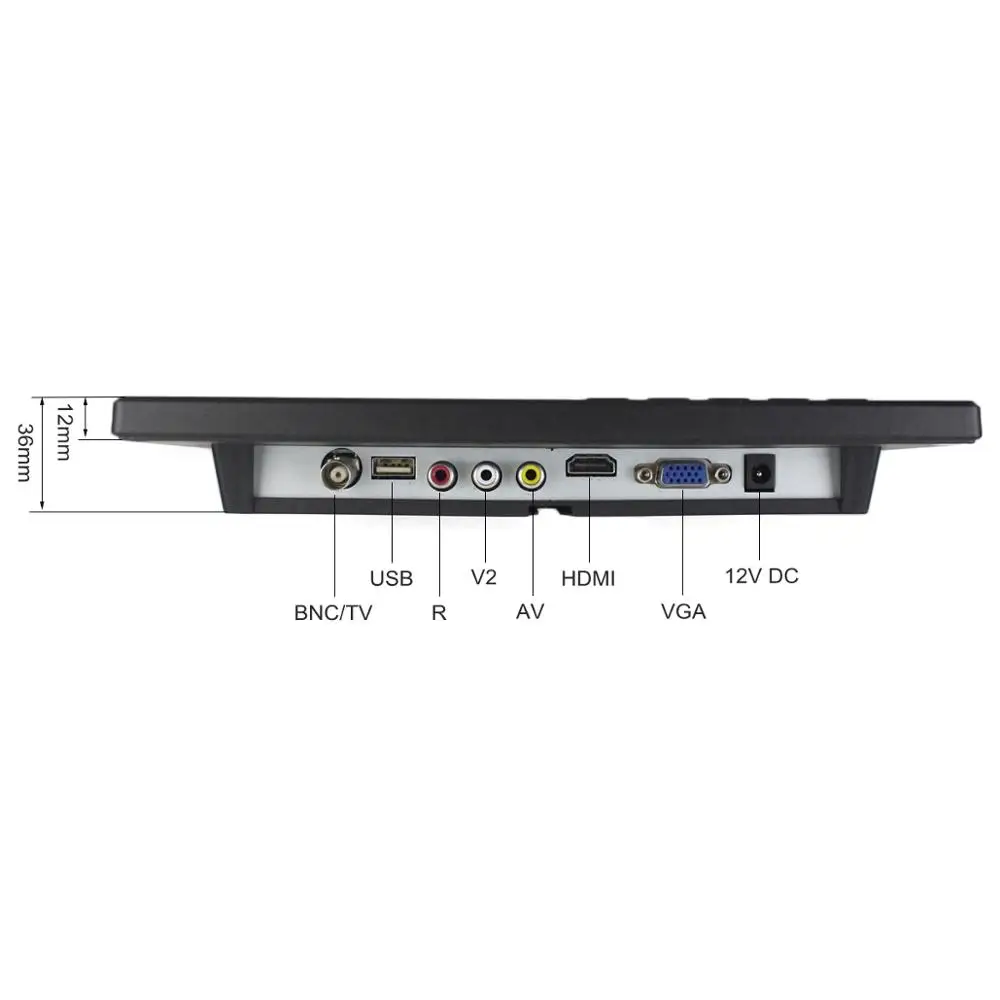 DIYSECUR 10 1 &quotTFT LCD HD монитор Встроенный динамик с BNC / AV VGA HDMI вход 1280x800 для системы
