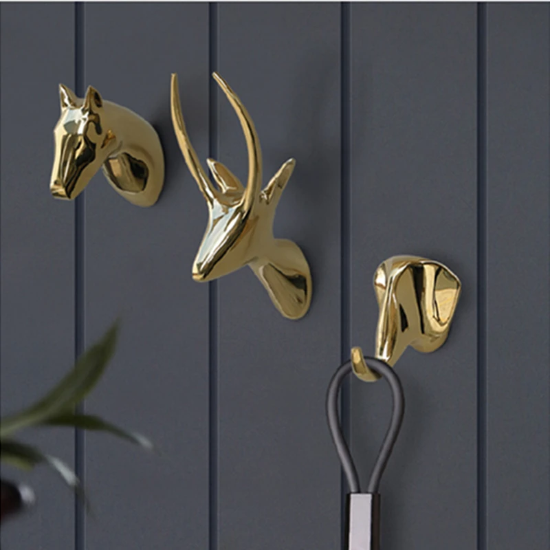 Декоративные крючки из цинкового сплава черный/белый крючок для ванной комнаты