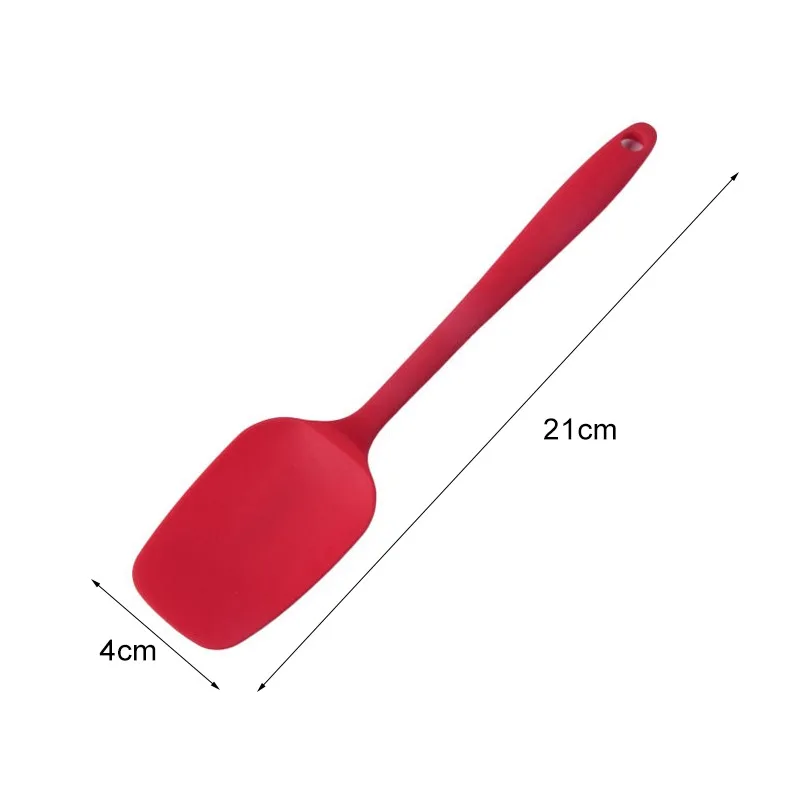 

21CM Hot Universal Heat Resistant Integrate Handle Silicone Spoon Scraper Spatula Ice Cream Cake Kitchen Tool Utensil