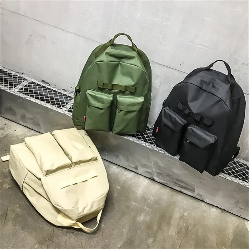 

Fashion Backpack Cool Unisex School Bag Trend Youth Boy Girl Street Large Capacity Backbag Travel Personality Black Green