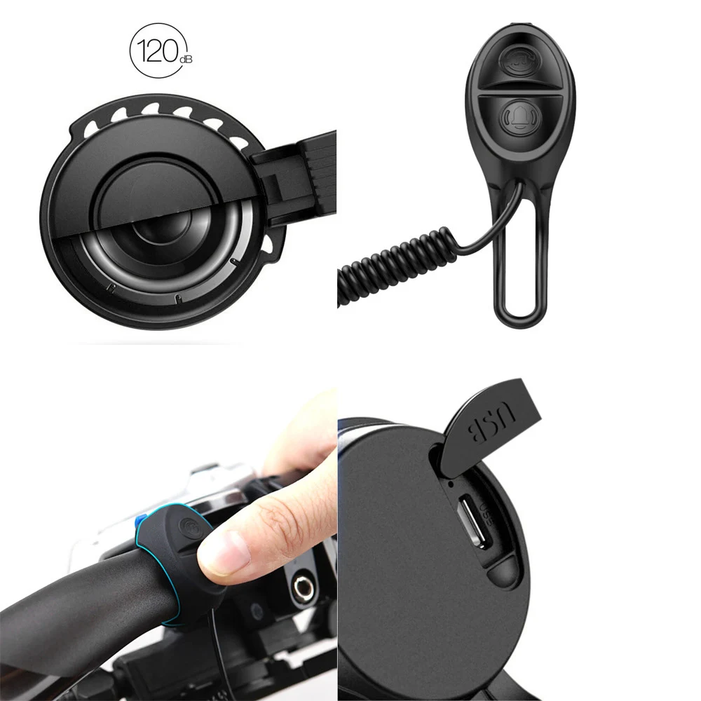 Электронный звонок с ручкой для Xiaomi Mijia M365 USB зарядка отдельный громкий сигнал MTB