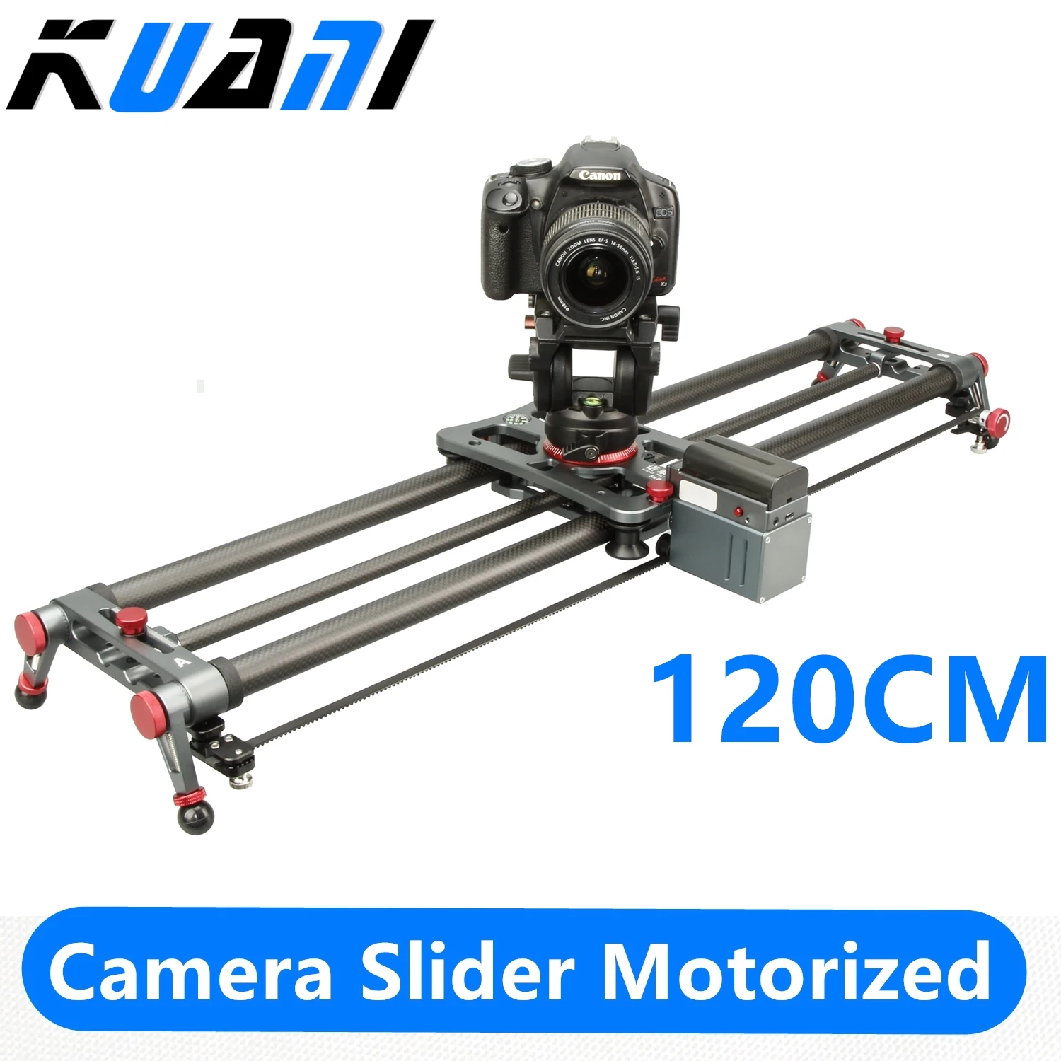 

KUANI Camera Track Slider 47" Motorized APP Carbon Fiber DSLR Track Dolly Rail for Time Lapse and Video Photography