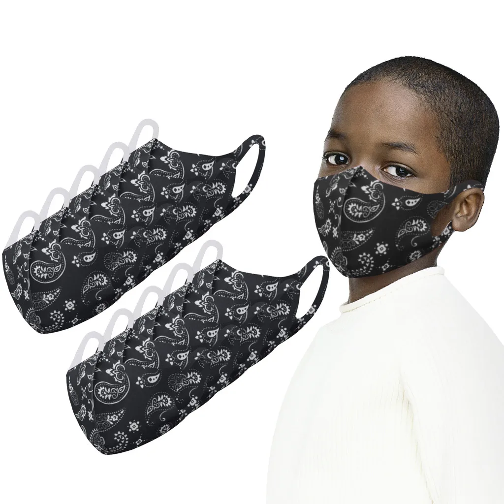 10 шт. Моющиеся Многоразовые защитные маски для детей мальчиков и девочек лица