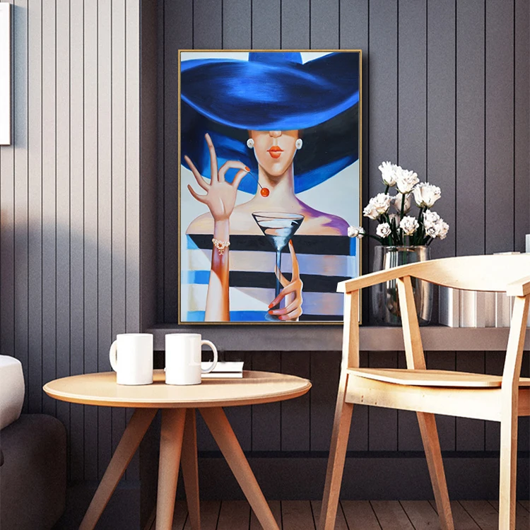 Модные винные девушки современные картины Девушки Печать на холсте искусство