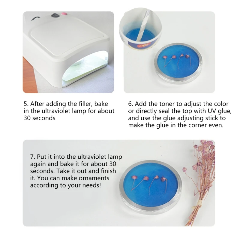 

P15F 10g 20g 30g 50g 100g UV Resin Hard Type Crystal Clear Glue Ultraviolet Curing Epoxy DIY Crafts Jewelry Making