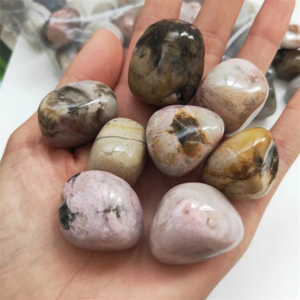 Натуральный розовый камень Кристальный кварц разбитый гравий прозрачный для