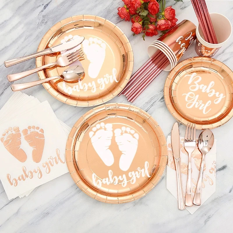 

Gender Reveal Decor Disposable Tableware Shooting Background Cloth Sticker Birthday Party Decoration Baby Shower Decorate
