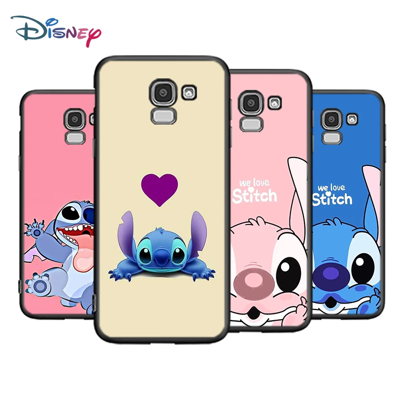

Black Soft Cute Lilo Stitch For Samsung Galaxy J8 J7 Duo J6 J5 Prime J4 Plus J3 J2 Core 2018 2017 2016 Phone Case