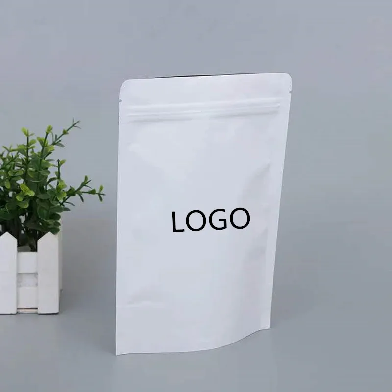 10 шт. закрывающихся упаковок белая крафт-бумага Бумага упаковке Bag Еда мешок
