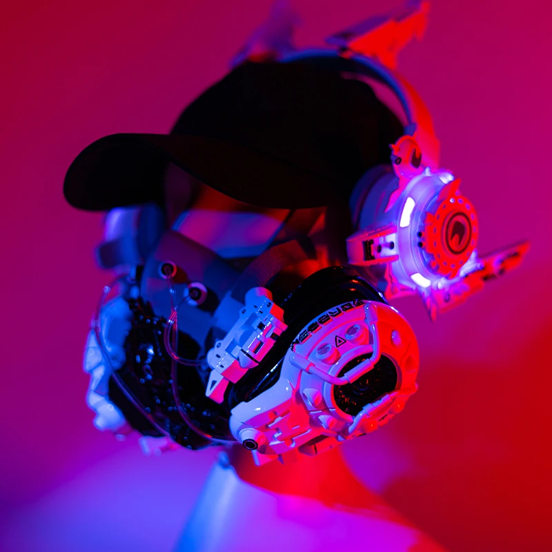 Гарнитура Cyberpunk Беспроводная светящаяся с поддержкой bluetooth | Тематическая одежда