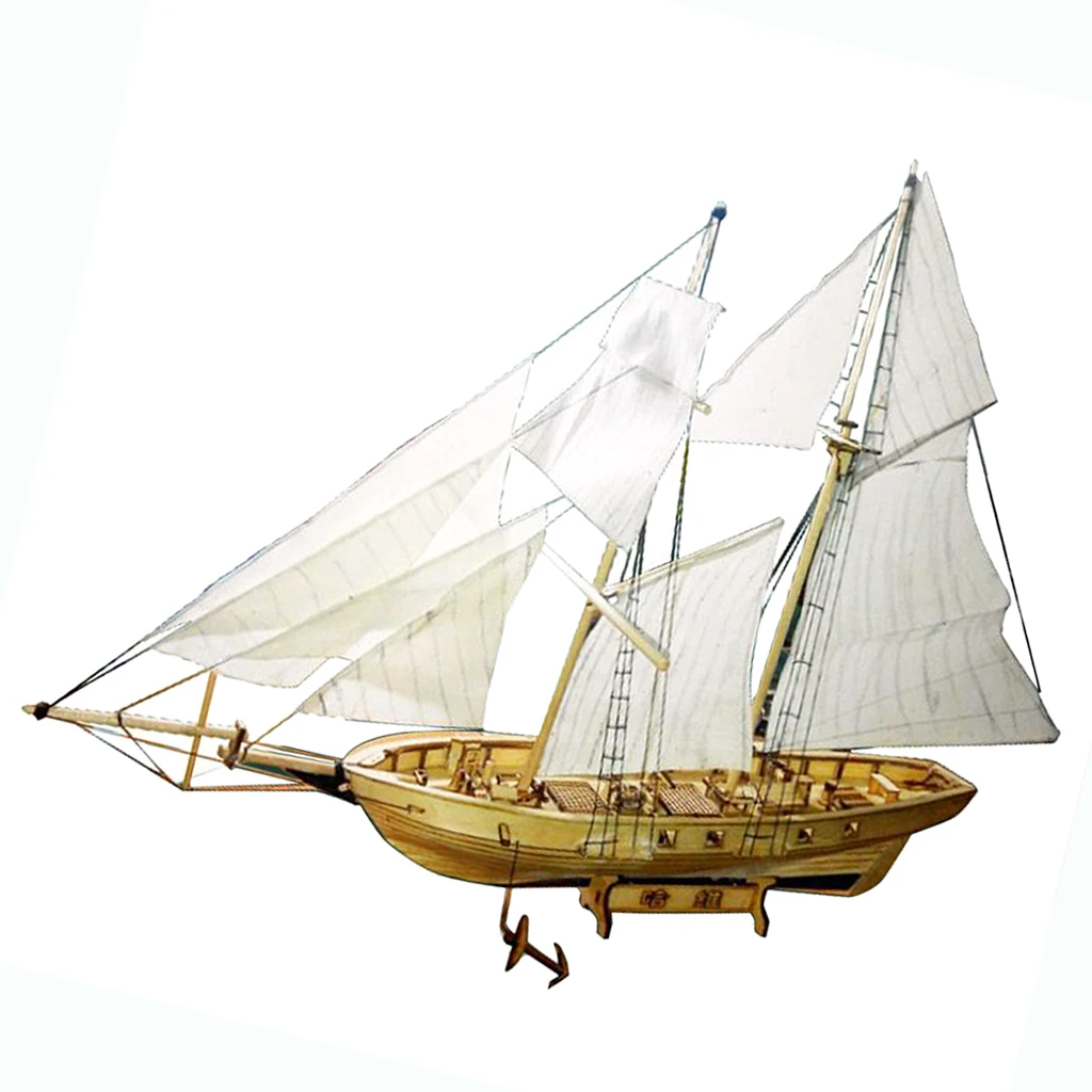 

1:300 DIY Boat Wooden Sailboat HARVEY 1847 Ship Model Puzzles Gift Decorative