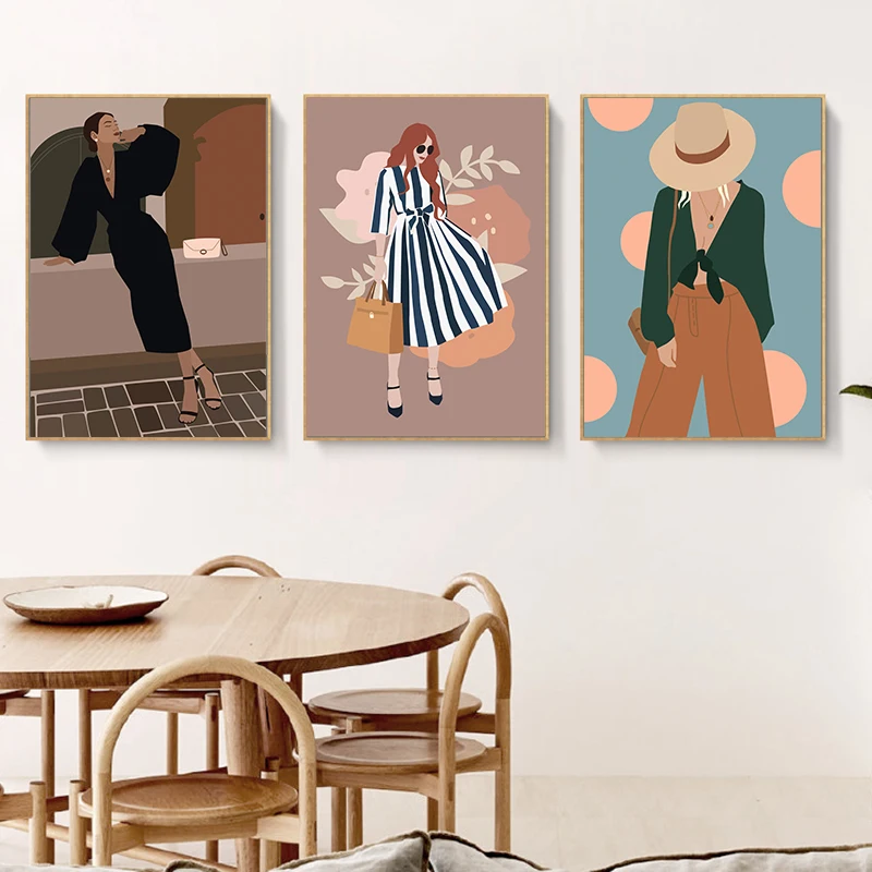 Абстрактные фигурки в скандинавском стиле серия Моранди современная мода