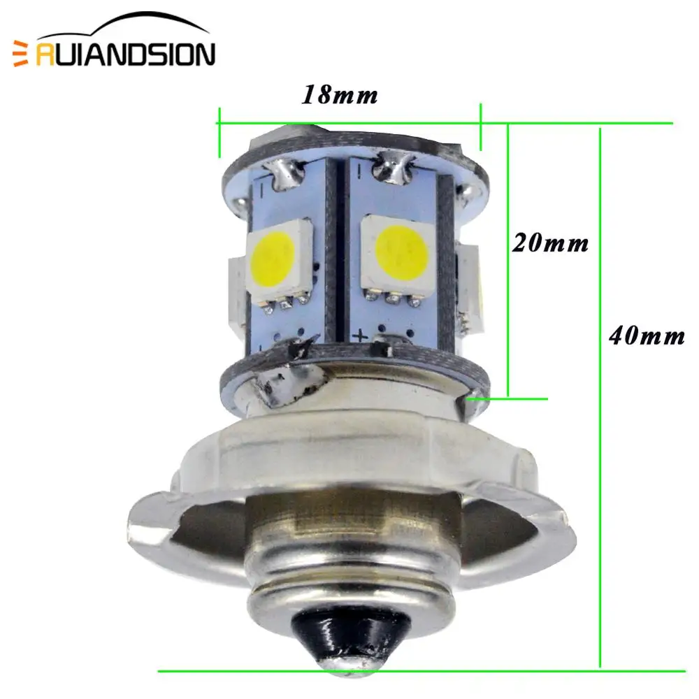 2 шт. 10-80V мотоцикл P26S 3W светодиодный 9SMD 5050 фонарь для мотоцикла лампы 270LM 6000K белый луч света 12V 24V 30V 48V