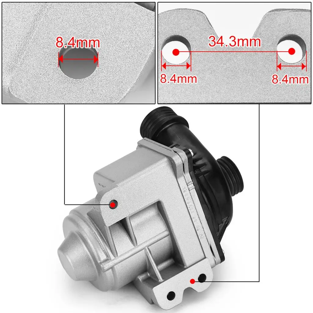 

Electric Engine Water Pump 11517586928 11517586929 A2C59515257 11519455978 W/Bolts Coolant Pump for 135i E60 Z4 x1 E91