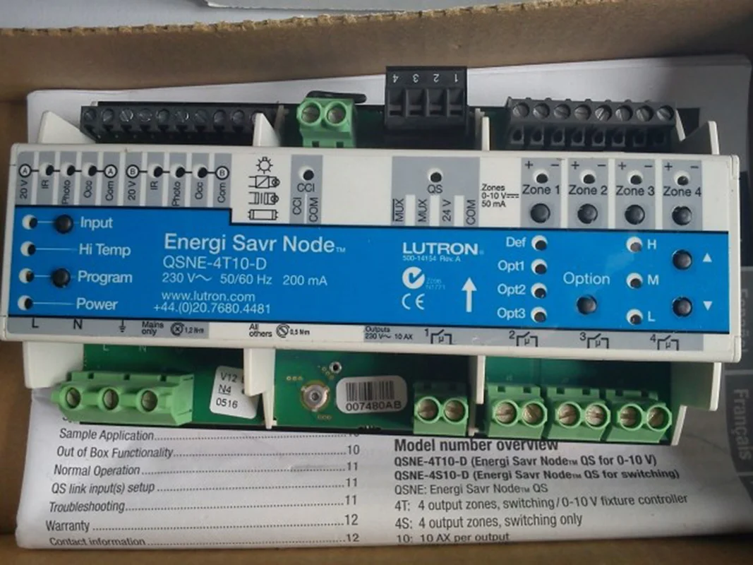 Новый и оригинальный Lutron QSNE-4T10-D Energi Savr модуль переключения питания | Инструменты