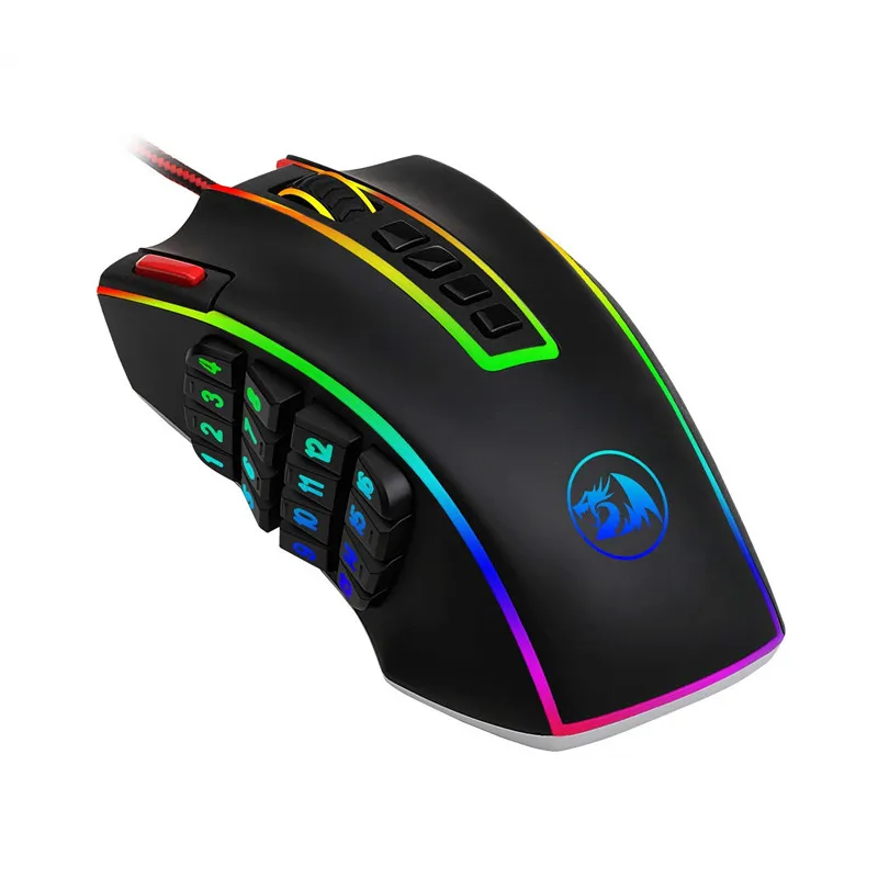 Лазерная игровая мышь Redragon M990 LEGEND с программируемыми кнопками 24000 DPI эргономичный