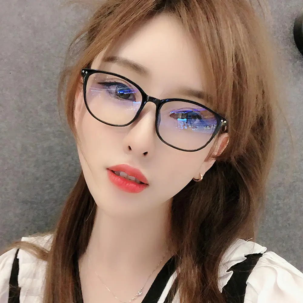 

New Women Men Retro Large Round Transparent Lens Glasses Metal Black Silver Gold Optical eyeglass frame spectacles Eyeglasses