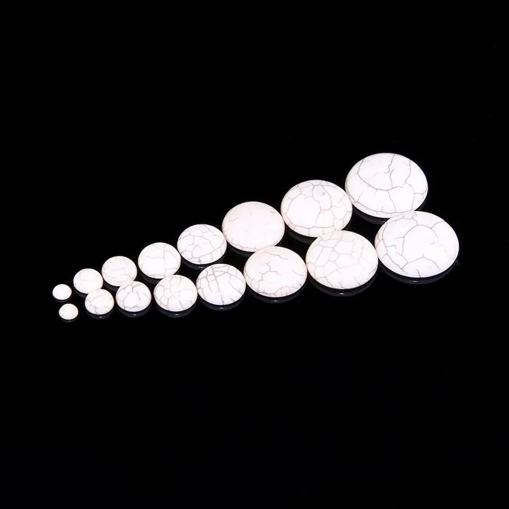 Камень Кабошон Бусы из бирюзы Белый Круглый Loose Beads DIY аксессуары для ювелирных