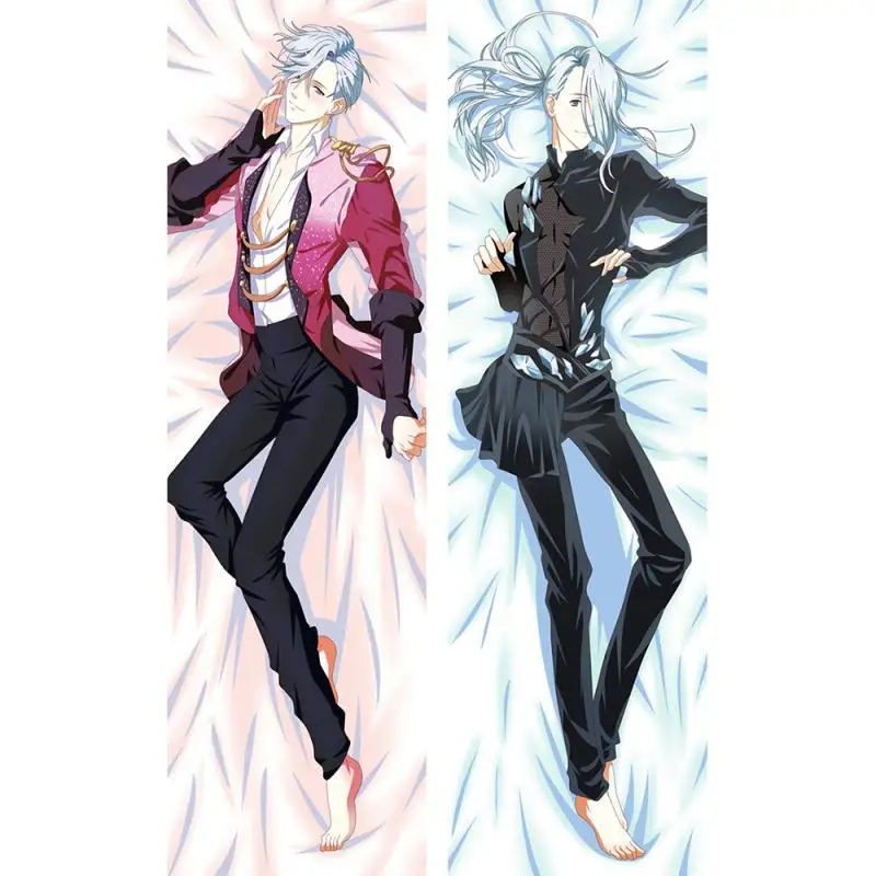 

Victor Nikiforov 3D Print Pillowcase Men Cover Anime Yuri!!! On Ice Body Dakimakura Case Hugging Pillow Case Soft Cushion Cover