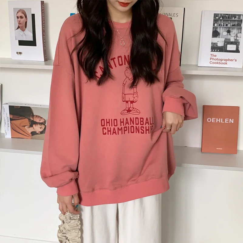 

Тонкие свитера, женская одежда, Осенний свободный стиль Harajuku с длинным рукавом. Kio