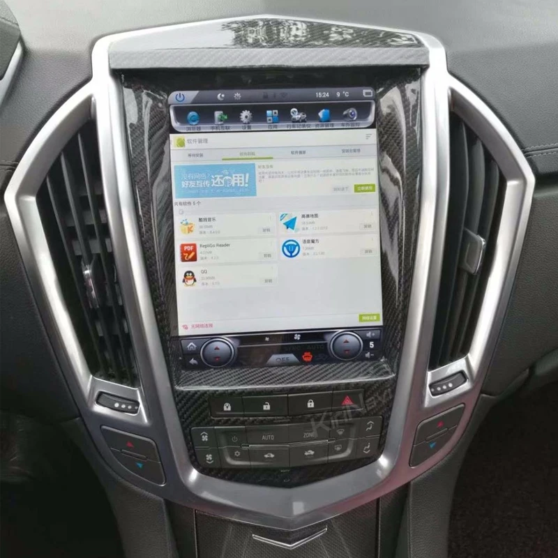 Вертикальный экран KiriNavi 10 4 дюйма в стиле Telsa Android 11 Авторадио для Cadillac SRX