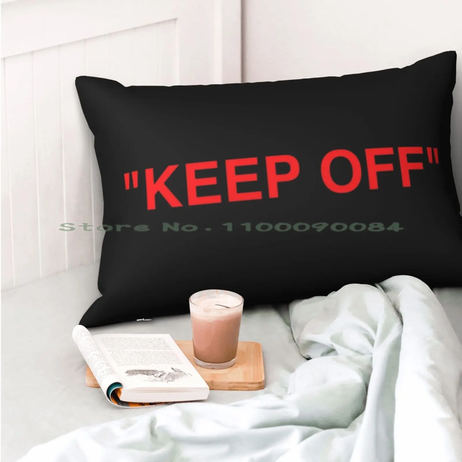 Чехол с красной подушкой логотипом Keep Off 20x30 50*75 чехол для дивана спальни Ханны