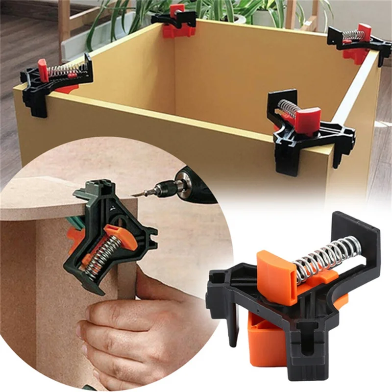 

60/90/120 Degree Woodworking Right Angle Clip Fixer Photo Frame Clip Picture Frame Clip Household Tools Woodworking Quick Clamp