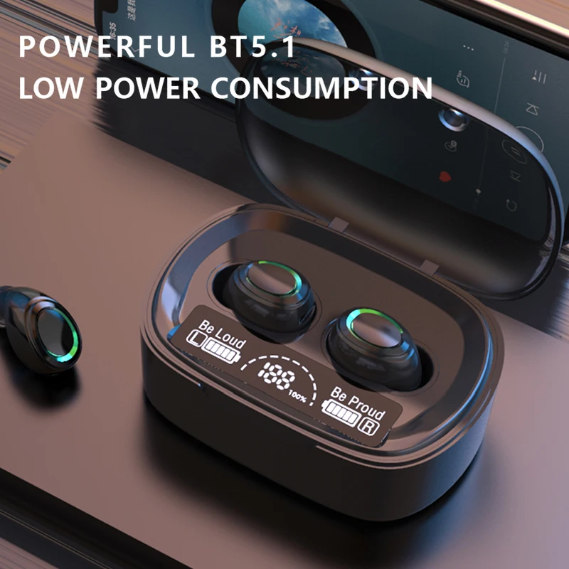 

TWS-стереонаушники MD06 электрические сенсорные с поддержкой Bluetooth и шумоподавлением