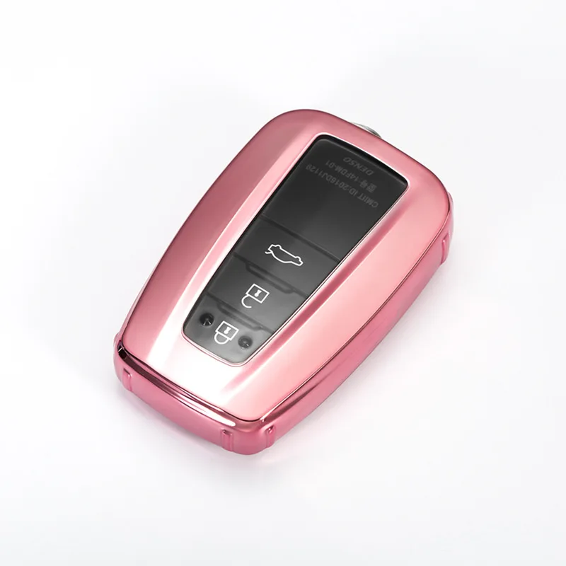 

1 Pcs Soft TPU Car Remote Key Fob Case Cover Holder Skin Bag Protetcor Keychain For Toyota Camry CHR RAV4 86 Parts Accessories