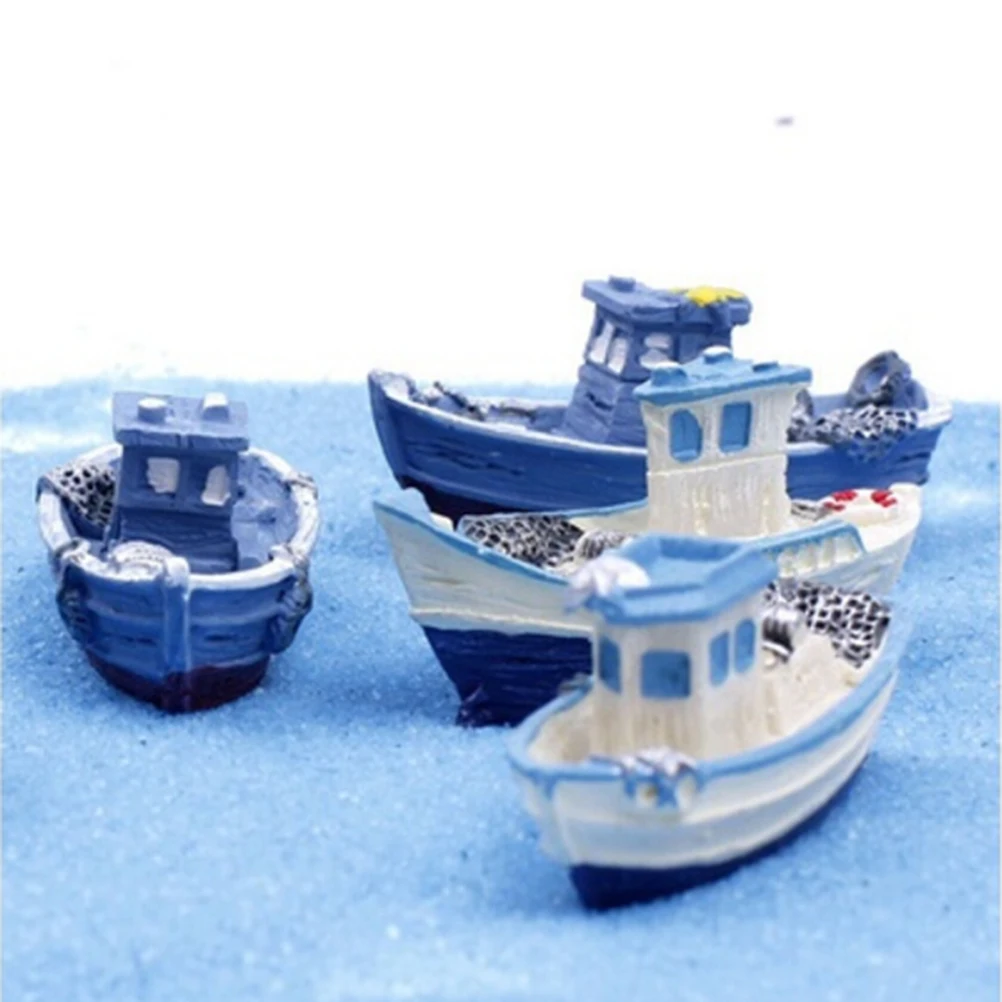 

Miniature DIY Fairy Garden Shipping BOAT Yacht Ship Fishing Boat Home Mini Craft Micro Landscaping Decor Accessories