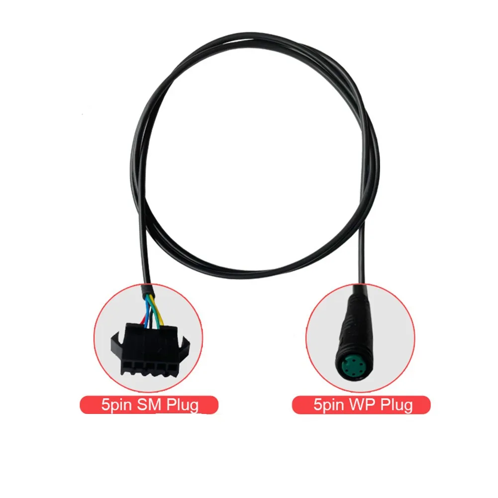 

5pin 1.5m Waterproof Adapter Cable E-Bike Electric Bicycle Part For KT Display Waterproof SM Connector Cycling E-Bike Parts