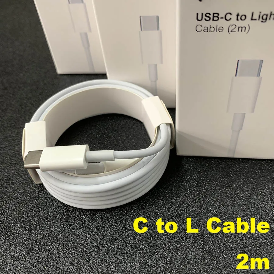 10 шт./лот оригинальное качество PD Быстрая зарядка Usb c кабель 2 м/6 футов для iPhone 12 11