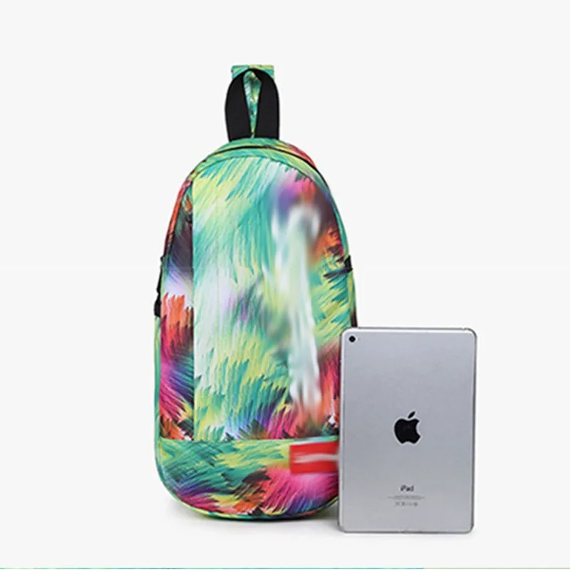 

Men's And Women's Chest Bag Korean Student Canvas Bag Tide Brand Ins Large-capacity Shoulder Bag Male Messenger Bag Female