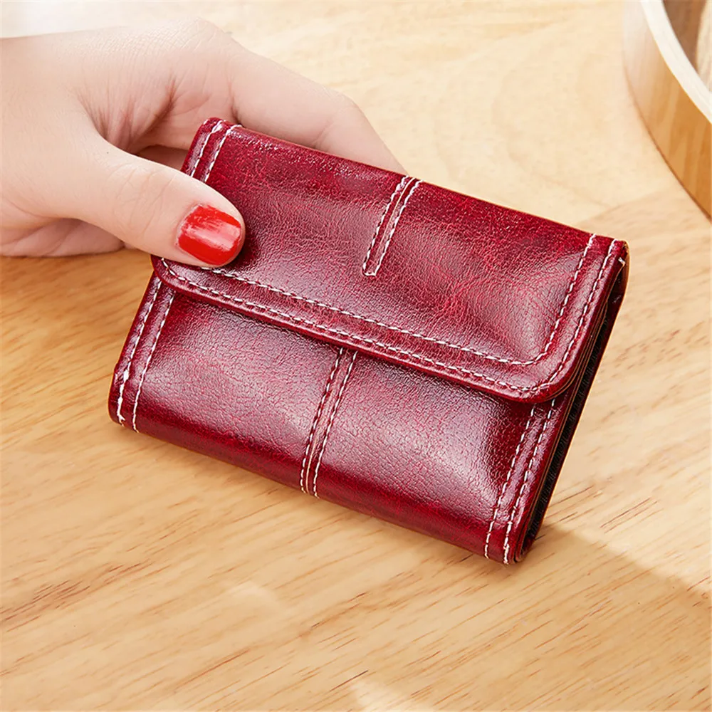 

2021 Fashion Credit Card Holder Wallet Case Top Quality Pu Leather Business Card Holder Coin Purse Classic Female Purse