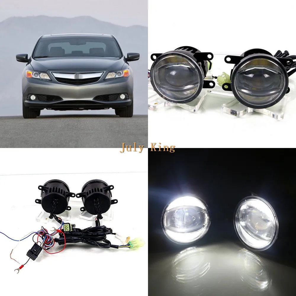 

July King 1600LM 24W 6000K LED Light Guide Q5 Lens Fog Lamp +1000LM 14W Day Running Lights DRL Case for Acura ILX 2013-16