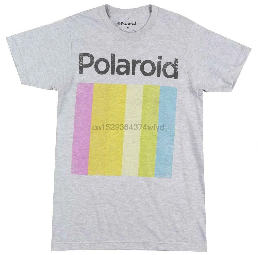 Мужская Винтажная Футболка POLAROID в полоску цвет серый лидер |