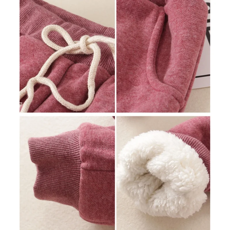 

Warm Pants Women Winter Cashmere Harem Casual trousers Women Warm Thick Lambskin Cashmere Pants Women Loose Pant