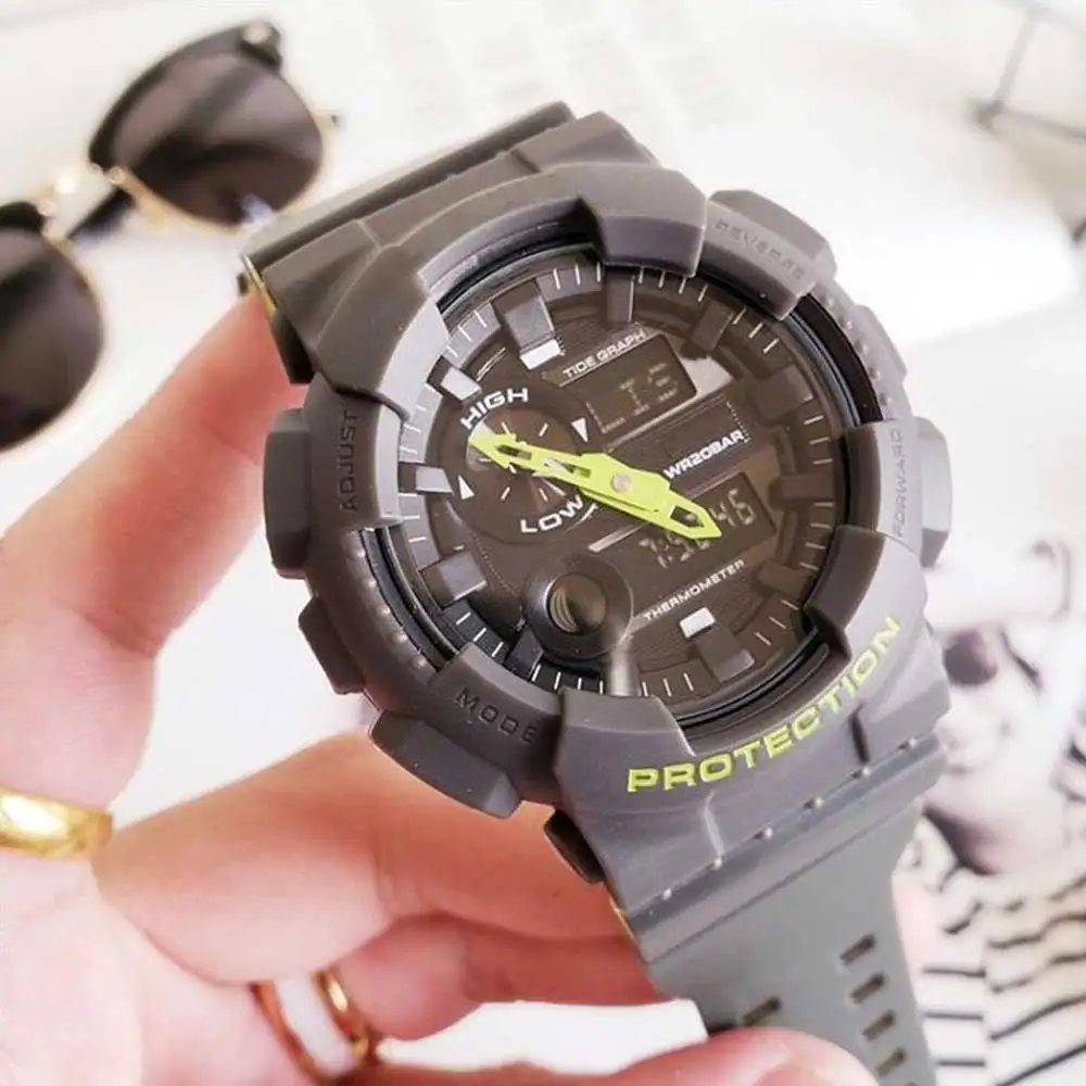 

Sports and leisure GAX-100 LED digital watch iced out watch men's electronic watch world time solar charging