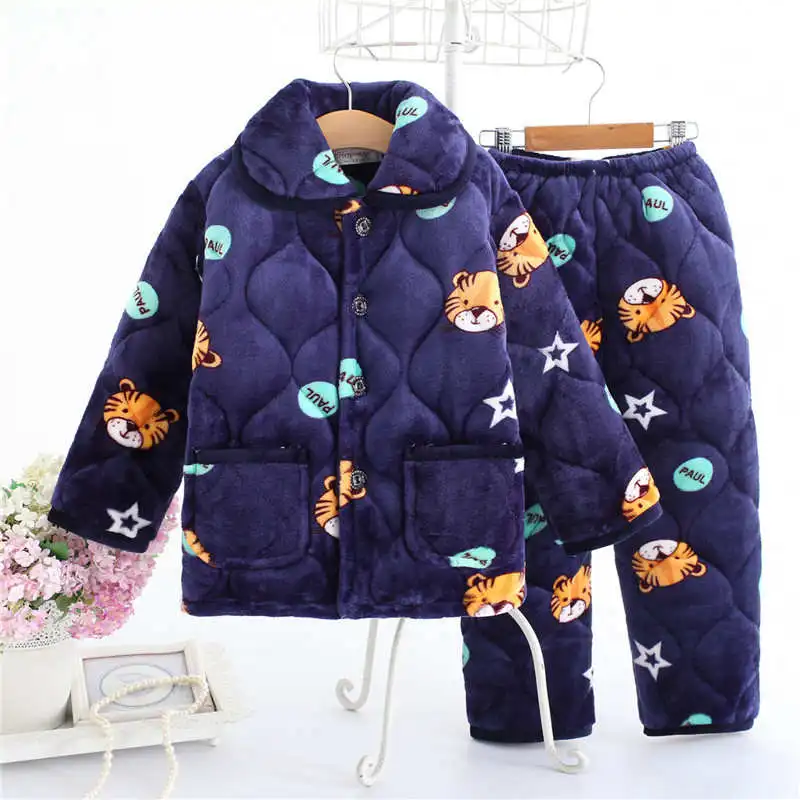 6159 pajama sets Pijama infantil; детская одежда; зимние пижамные комплекты; утепленная Пижама; комплект; детские пижамы; детская фланелевая одежда для сна; пижамы для младенцев - Цвет: 6159 pajama sets