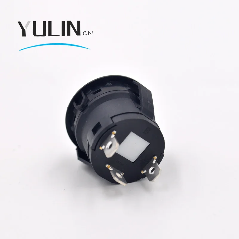 Кнопочный выключатель светодиодный с автоматическим блокированием 22 мм 12 В