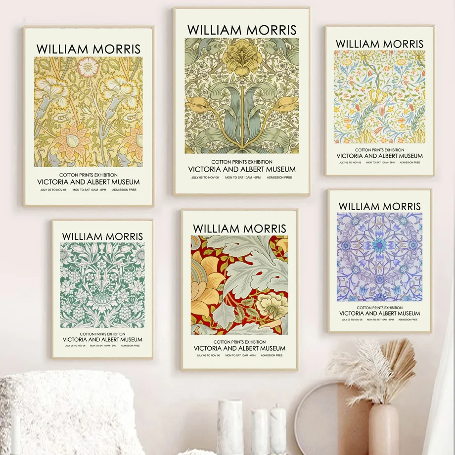 

William Morris Plant Leaf Flower Pattern Wall Art Canvas Painting Nordic Posters And Prints Wall Pictures For Living Room Decor