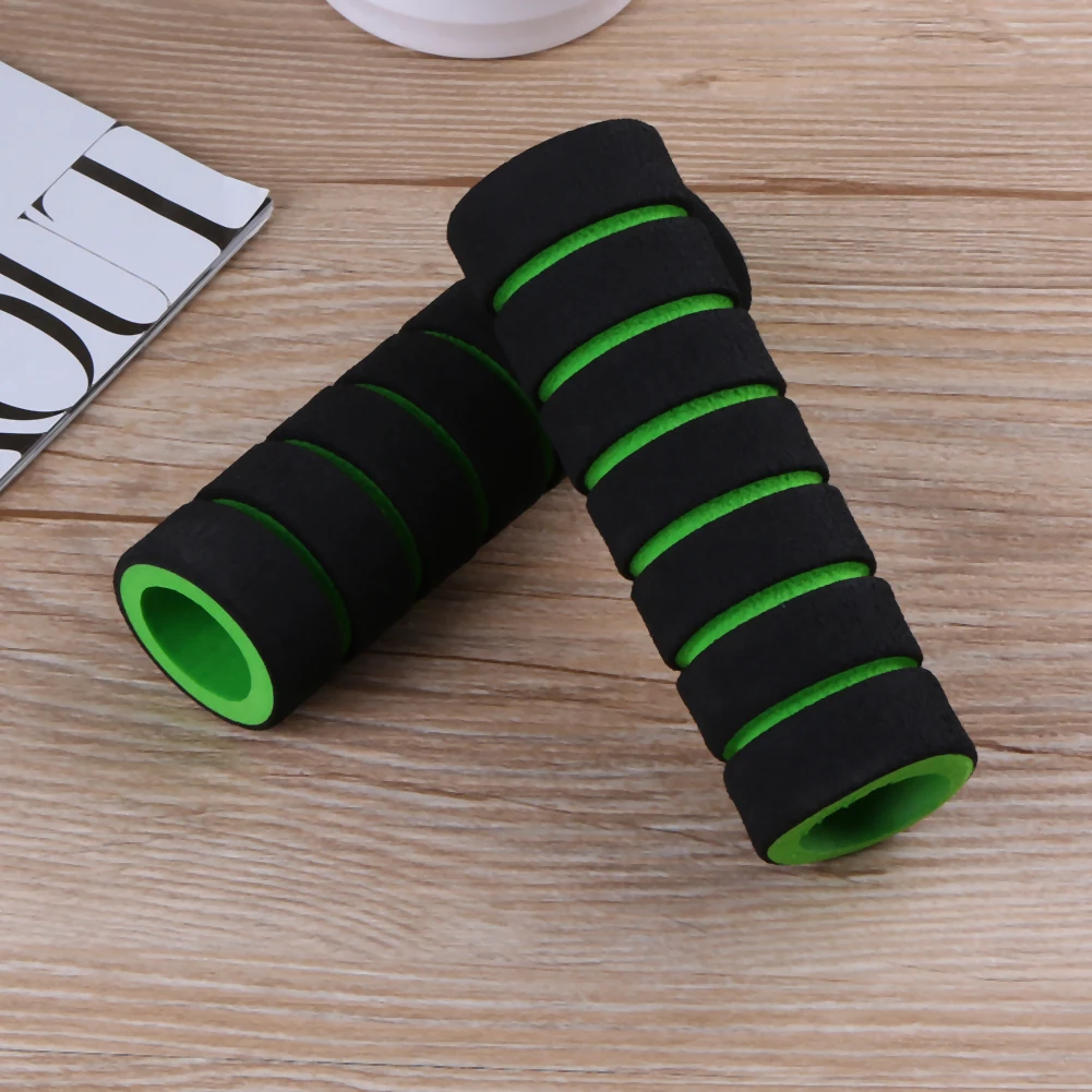 

1 Pair Mountain Bike Bicycle Handle Bar Sponge Grip Cover Non-slip Soft Handlebar Bike Bar End Grips Sleeve