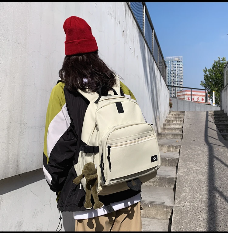 

PB4139 Men's Hong Kong style casual wild couple travel backpack ins fashion tide brand college student bag