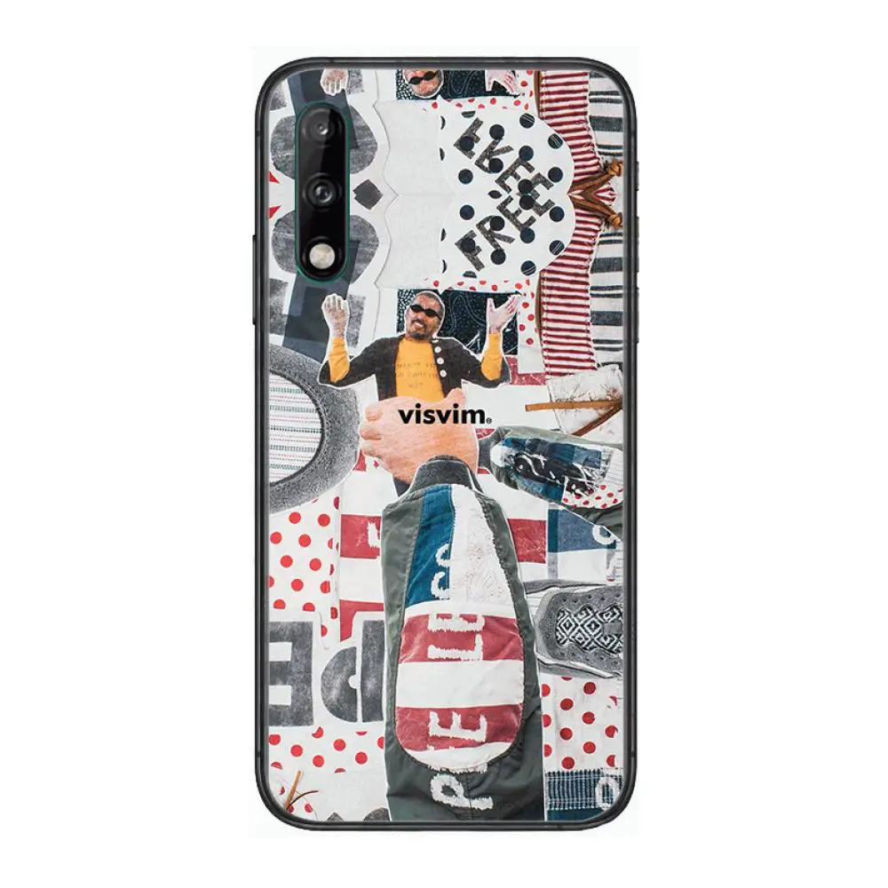 

Japanese fashion brand Clear Phone Case For Huawei Y 5 6 7 8 9 A P S Pro 2020 2019 Black Etui Coque Hoesjes Comic Fashion