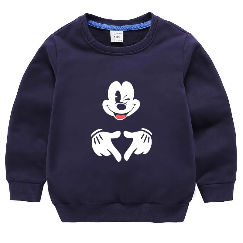 Girls Boy Sweatshirt Ulzzang Street Clothing Mickey Minnie Series Harajuku Print Sweater Harajuku Casual Sweatshirt - Цвет: 20