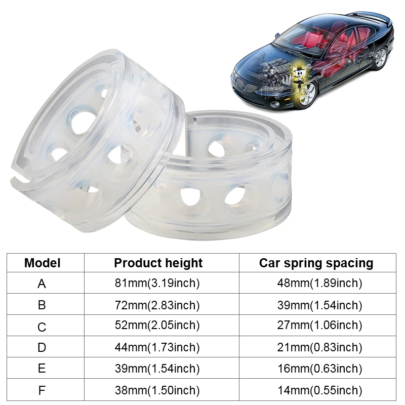 2 шт. универсальные автомобильные амортизаторы пружинные бамперы мощные типа