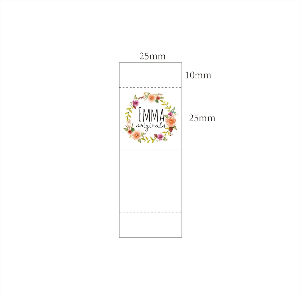 Custom Sewing label fold Clothing Labels - Fabric Name Tags Logo or Text Cotton Ribbon Design (MD3034) | Дом и сад