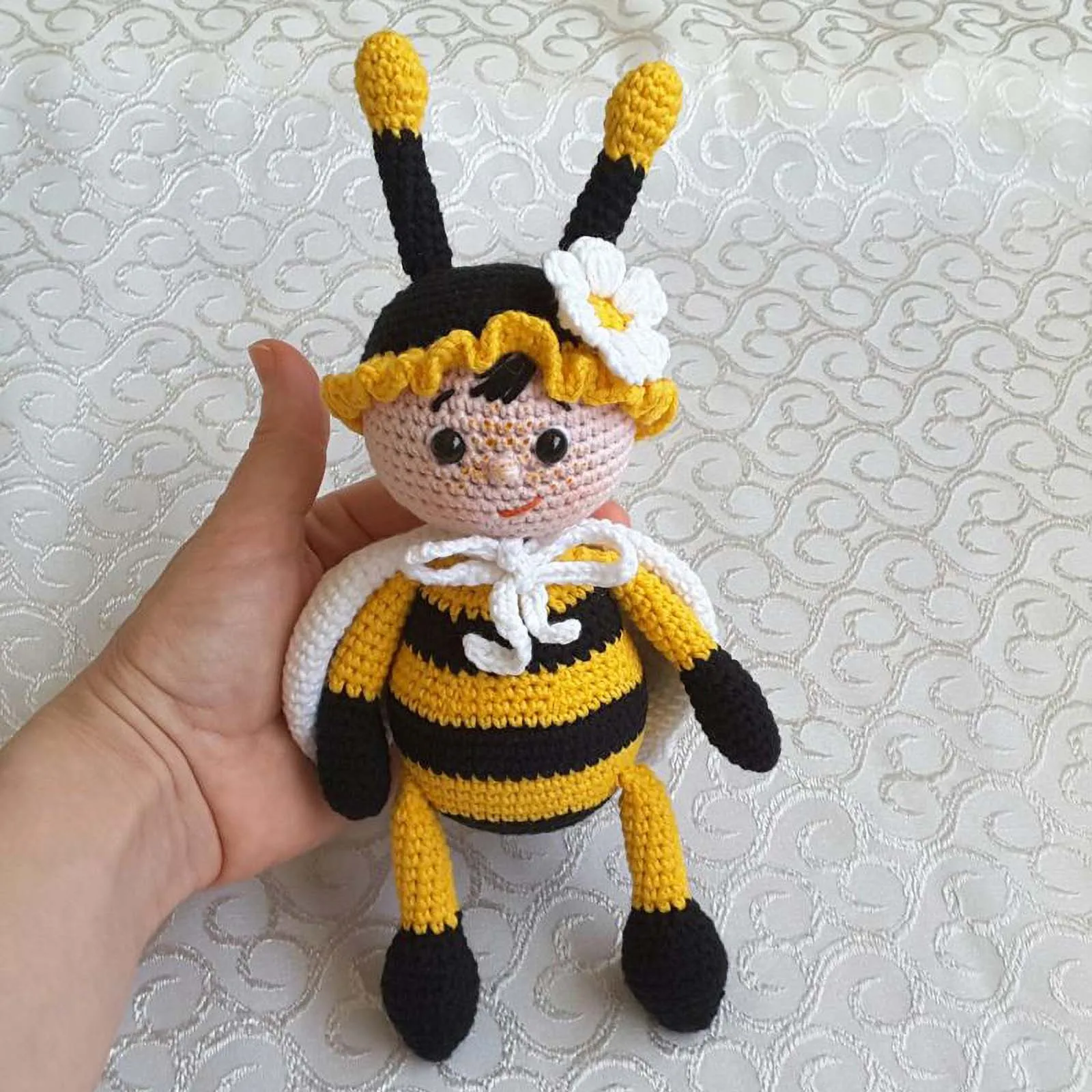 Шмель пчела полосатая гном Скандинавская плюшевая кукла ниссе шведская медовая